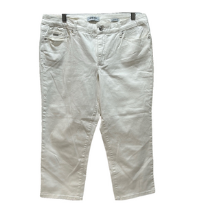 Nine West Jeans size 14 GUC White Denim Capri Pants